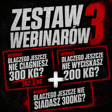 Zestaw webinarów o przysiadzie, wyciskaniu i martwym