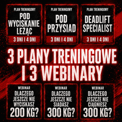 Kompletny zestaw produktów o trójboju siłowym (E-booki + Plany treningowe + Webinary)