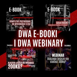 Zestaw o przysiadzie i wyciskaniu (e-booki + webinary)