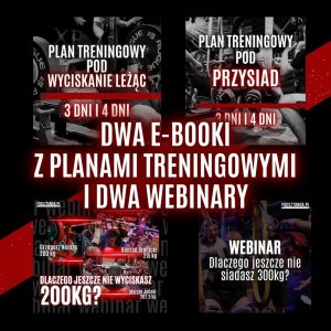 Zestaw: Wyciskanie + Przysiad  (E-booki + Plany treningowe + Webinary)